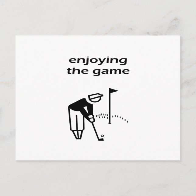 Enjoying The Game Golf Design Postcard (Front)
