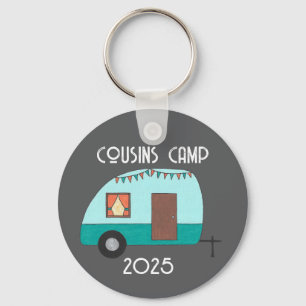 Enjoying the Journey Cousins Camp Retro Camper Key Ring