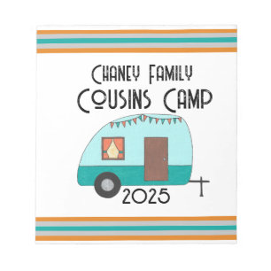 Enjoying the Journey Cousins Camp Retro Camper Notepad