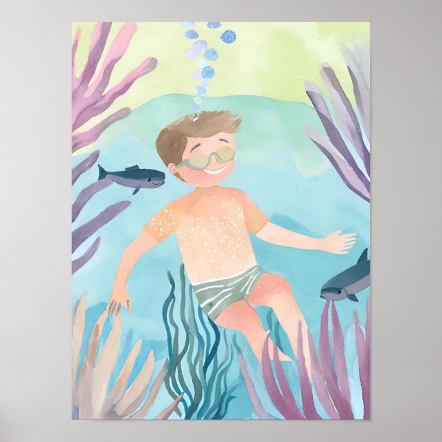 Enjoying the reef poster (Front)