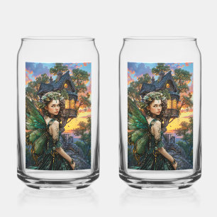 Enjoying The Sunset Outside Her Home Can Glass