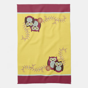 Enjoying the Sunshine Owls Kitchen Towel
