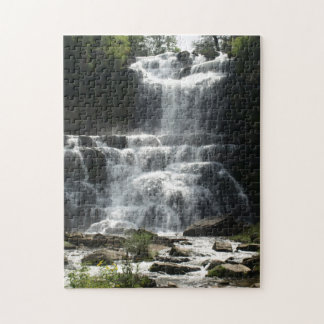 Enjoying the Waterfall created into a  Jigsaw Puzzle
