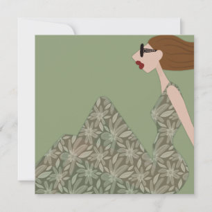 Enjoying the Weather Fashion Illustration Art Card