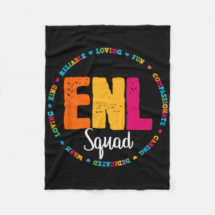 Enl Squad Teacher English New Language Squad Team  Fleece Blanket