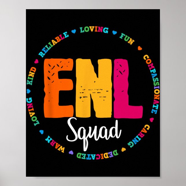 Enl Squad Teacher English New Language Squad Team  Poster (Front)