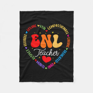 Enl Teacher Squad English New Language Squad Crew  Fleece Blanket
