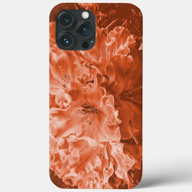Enlarged flower with slight relief, brown salmon   Case-Mate iPhone case (Back)