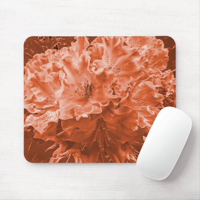 Enlarged flower with slight relief, brown salmon   mouse pad (With Mouse)