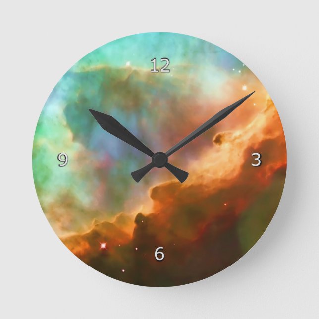 Enlarged Region of The Omega Nebula Round Clock (Front)