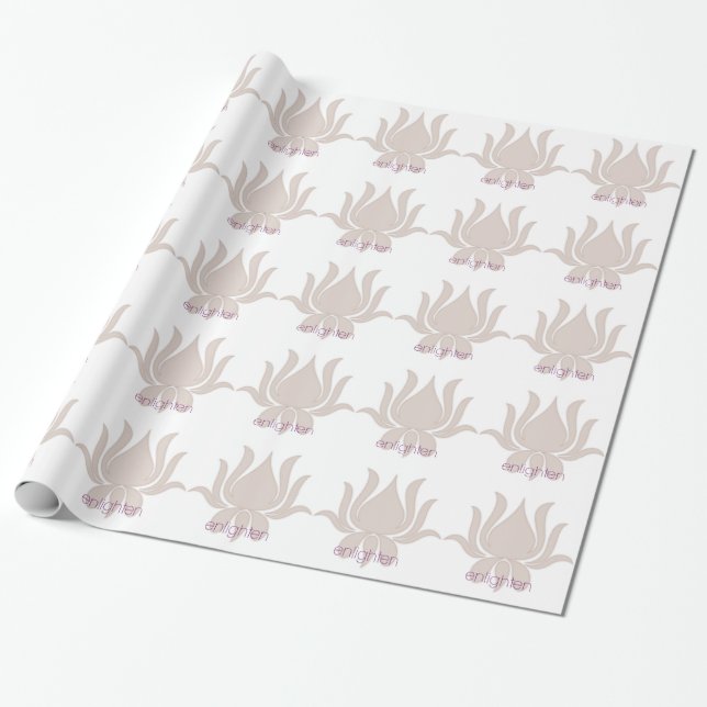 Enlighten Lotus Wrapping Paper (Unrolled)