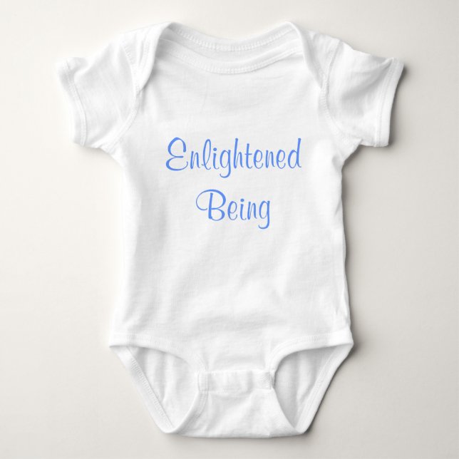 Enlightened Being funny baby onzie Baby Bodysuit (Front)