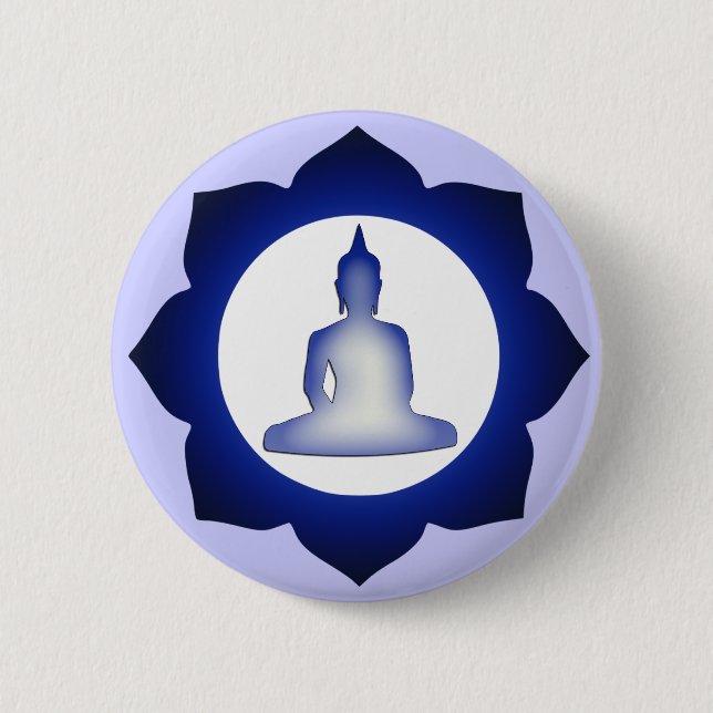 Enlightened Buddha 6 Cm Round Badge (Front)