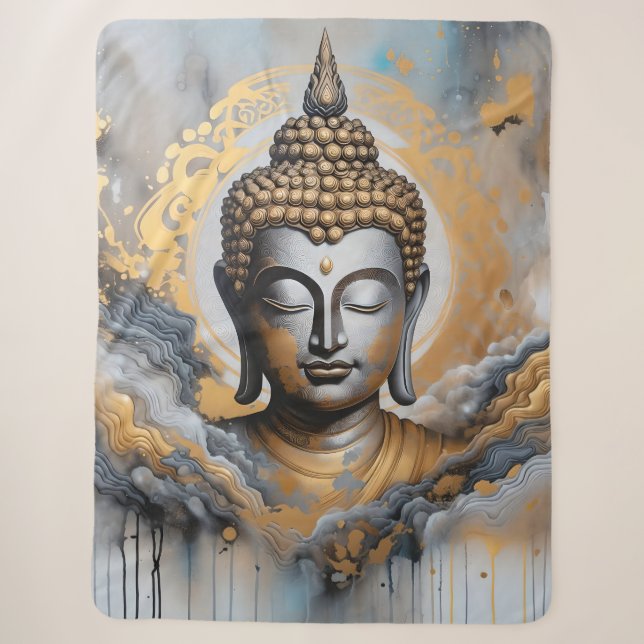 Enlightened Buddha Sherpa Blanket (Front)