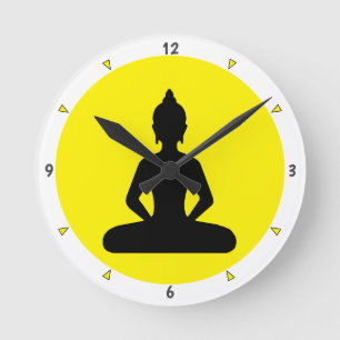Enlightenment - Buddha Shakyamuni (wall clock) Round Clock