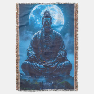 Enlightenment in Blue Throw Blanket