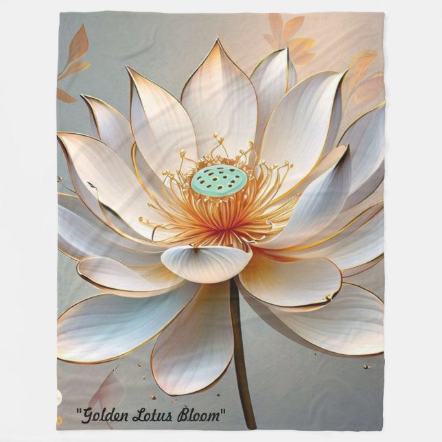 "Enlightenment's Soft Glow" Fleece Blanket (Front)