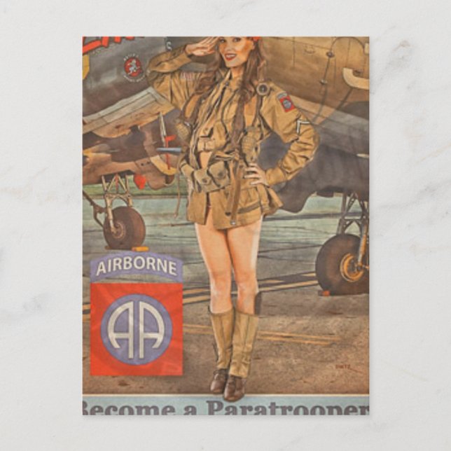 Enlist In The 82nd Airborne Postcard (Front)