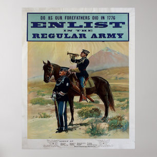 Enlist in the Regular Army Poster