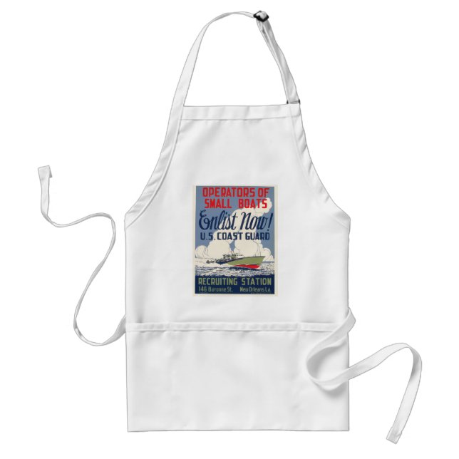 Enlist Now! U.S. Coast Guard Standard Apron (Front)