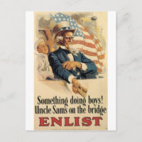 "Enlist" Old U.S. Military Poster circa 1917