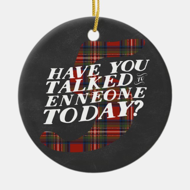 Enneagram 5 Christmas Themed Ceramic Ornament (Front)