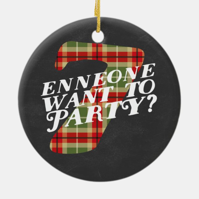 Enneagram 7 Funny Christmas Themed Ornament (Back)