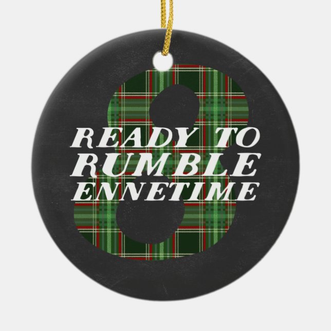 Enneagram 8 Funny Christmas Themed ornament (Front)