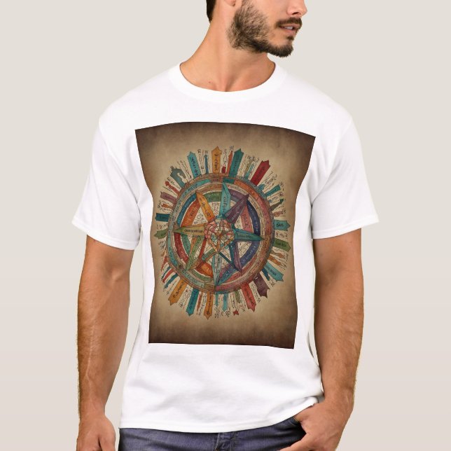 Enneagram Mandala: A Map of Human Psyche T-Shirt (Front)