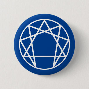 Enneagram Symbol 6 Cm Round Badge