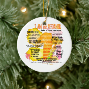Enneagram Type 1 - I Am The Reformer Ceramic Ornament