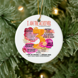 Enneagram Type 3 - I Am The Achiever Ceramic Ornament