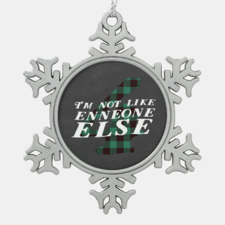 Enneagram Type 4 Funny Snowflake Ornament