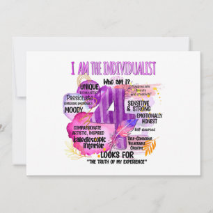 Enneagram Type 4 - I Am The Individualist Holiday Card