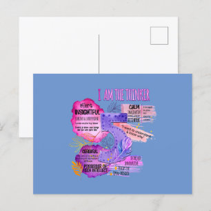 Enneagram Type 5 - I Am The Thinker Postcard