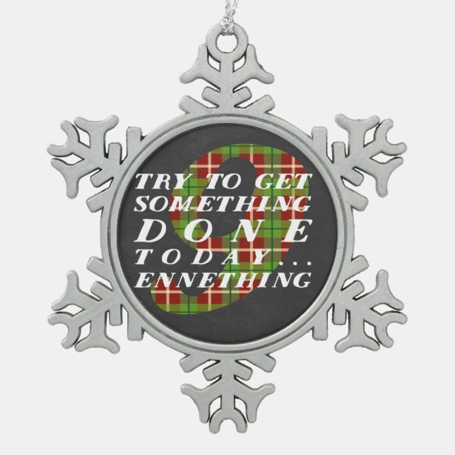 Enneagram Type 9 Funny Snowflake Ornament (Front)