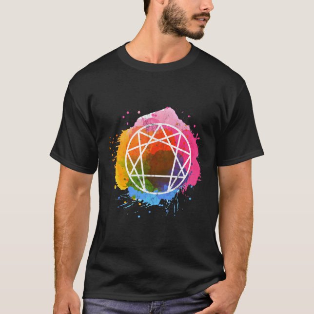 Enneagram Watercolor T-Shirt (Front)
