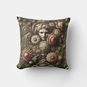 Ennui Elegance – Gothic Baroque Floral Pattern Cushion