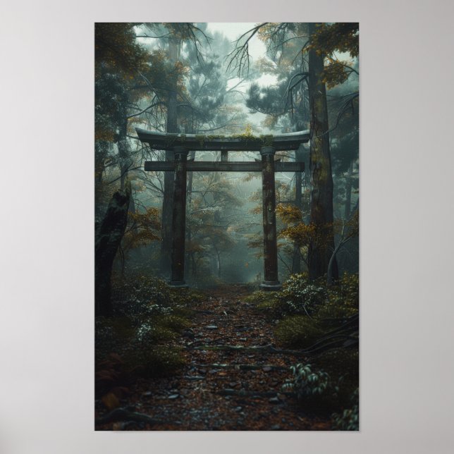 Enormous Ancient Torii Gate Standing Tall Poster (Front)