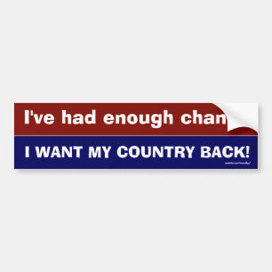 Enough Change Bumper Sticker