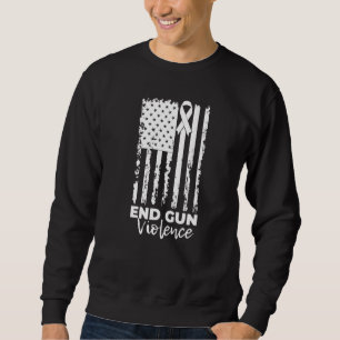 Enough End Gun Violence Awareness Wear Orange Peac Sweatshirt