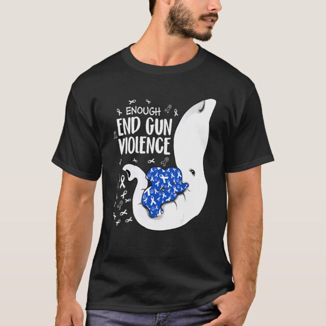 Enough End Gun Violence No Gun Awareness Day 2 T-Shirt (Front)