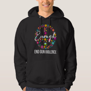 Enough End Gun Violence Wear Orange Peace Sign Ant Hoodie