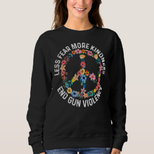 Enough End Gun Violence Wear Orange Peace Sign Ant Sweatshirt