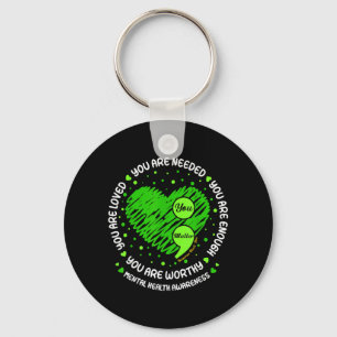Enough Semicolon Mental Health Awareness Key Ring
