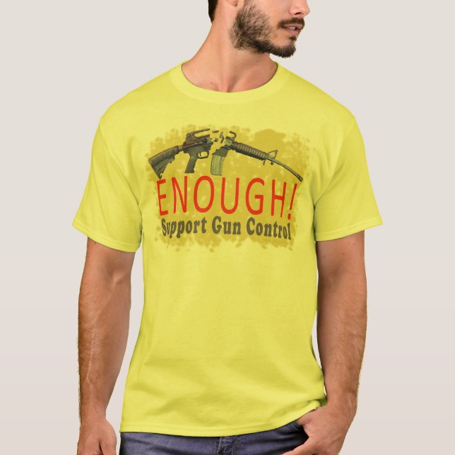 ENOUGH! Support Gun Control T-shirt (Front)