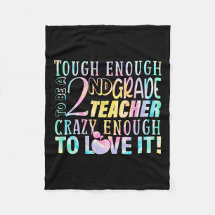 Enough To Teach 2nd Teacher Grade Back To School Fleece Blanket