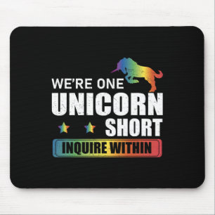 Enquire Within Funny Polyamory Unicorn Hunting A P Mouse Pad