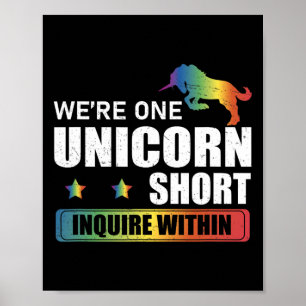 Enquire Within Funny Polyamory Unicorn Hunting A P Poster