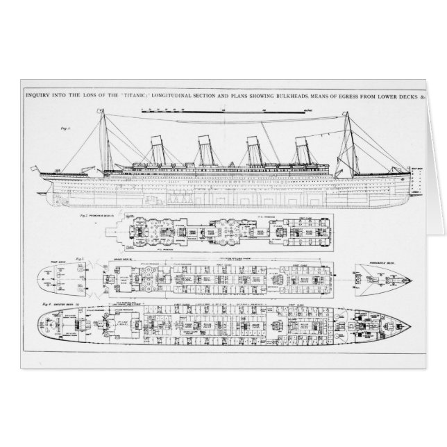 Enquiry into the Loss of the Titanic: Cross sectio (Front Horizontal)